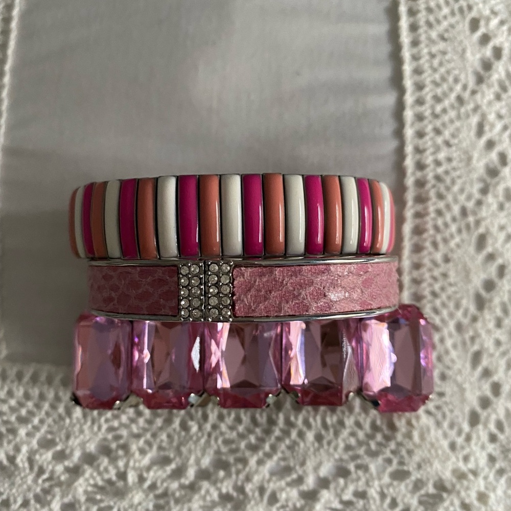 Set of 3 Pink Bracelets